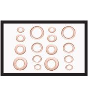 Copper Crush Washers – Sealing Washers for High Pressure Fluid and Gas Joints – Pure Copper Soft Annealed, 6-24mm ID, Automotive Brake, Fuel and Hydraulic Fittings, Compression Sealing Washers